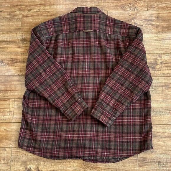 Orvis Perfect Flannel Button Down Shirt Plaid Mens Size XXL Style 1L21 Red Green - Picture 8 of 13